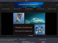 haizahn-fossilien.de Webseite Vorschau