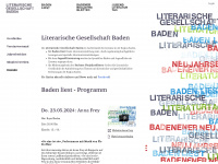 literarischegesellschaftbaden.ch Webseite Vorschau