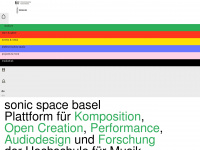 sonicspacebasel.ch Webseite Vorschau
