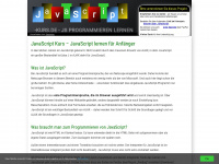 javascript-kurs.de Webseite Vorschau