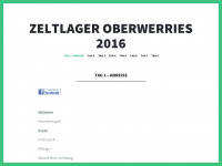 zeltlageroberwerries2016.wordpress.com Webseite Vorschau