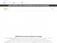 canyoning-madeira.de Webseite Vorschau