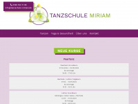 tanzschule-miriam.de Webseite Vorschau