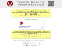tierarzt-notdienst-kreis-bitburg.de Webseite Vorschau