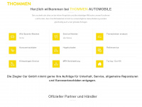 thommen-automobile.ch Webseite Vorschau