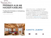 prenner-alm.at Webseite Vorschau