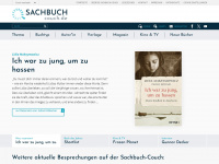 sachbuch-couch.de Webseite Vorschau