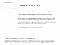 fensterauspolen.eu Webseite Vorschau