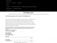 schrift-generator.net Webseite Vorschau