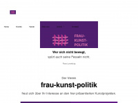 frau-kunst-politik.de Webseite Vorschau