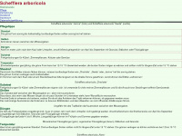 schefflera-arboricola.de Webseite Vorschau