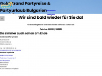 goldstrand-partyreisen.de Webseite Vorschau