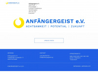 anfaengergeist.org Webseite Vorschau