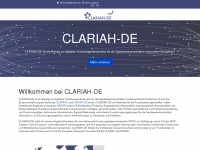 clariah.de Webseite Vorschau